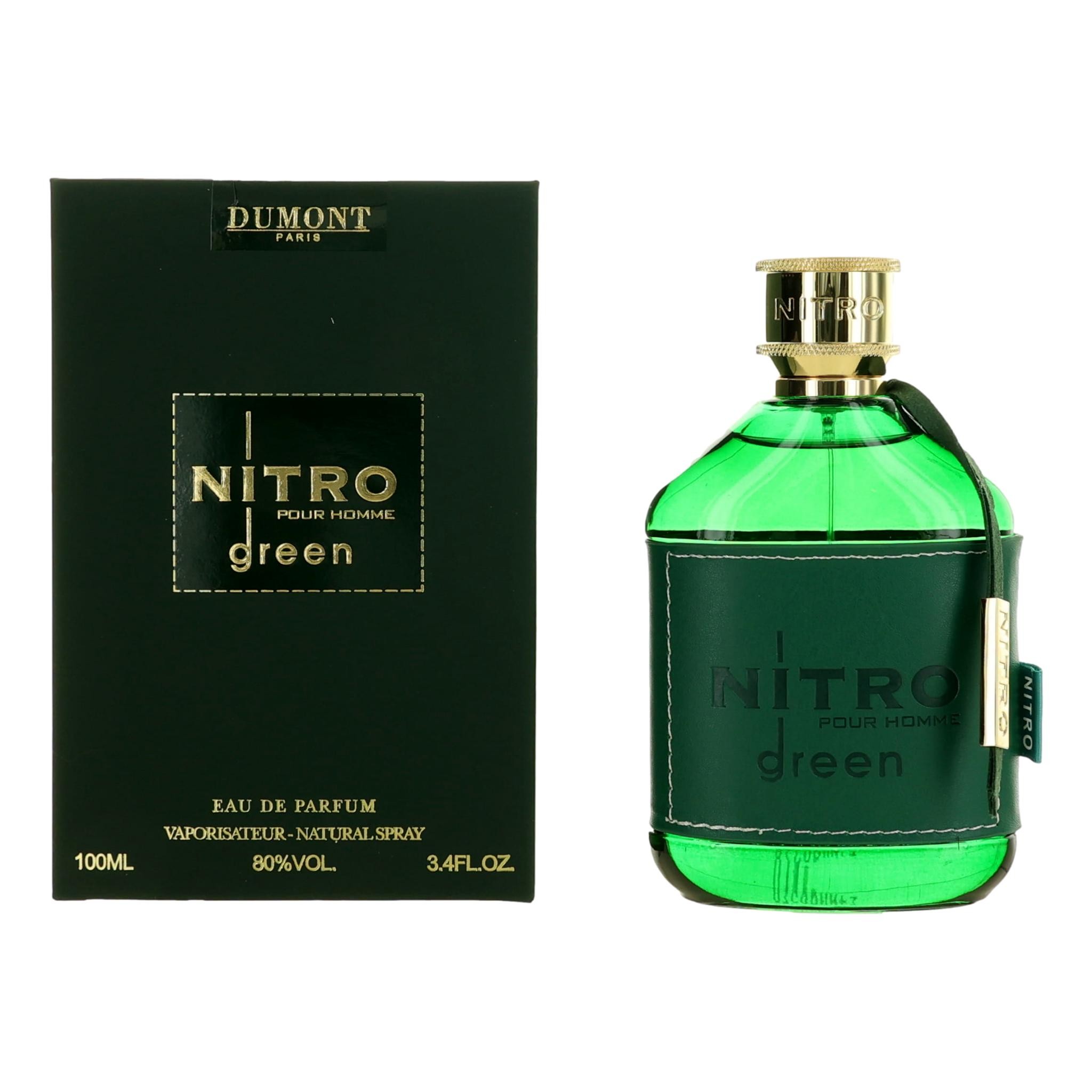 Nitro Green by Dumont, 3.4 oz Eau de Parfum Spray for Men