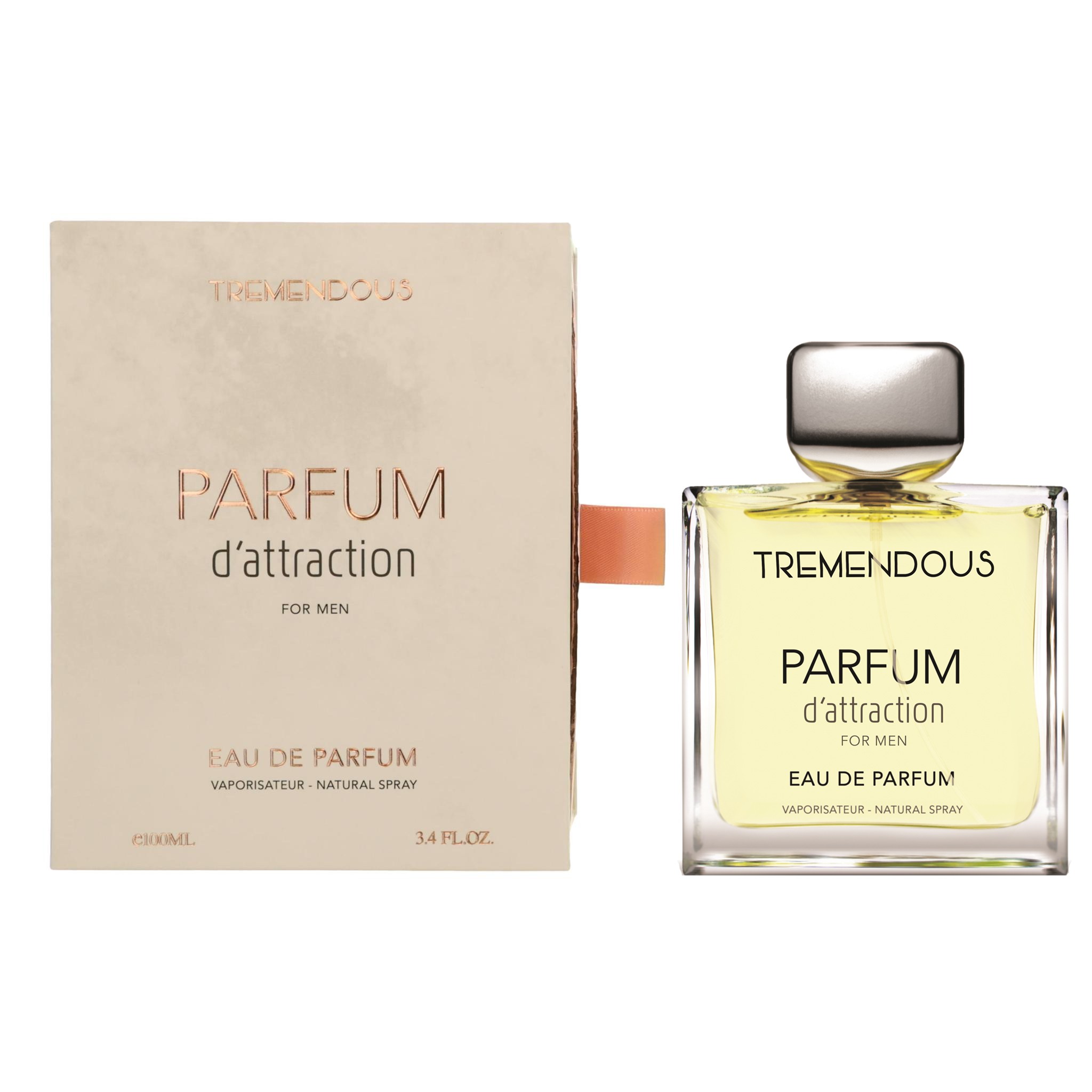 Parfum D'Attraction by Tremendous Parfums, 3.4 oz Eau de Parfum Spray for Men