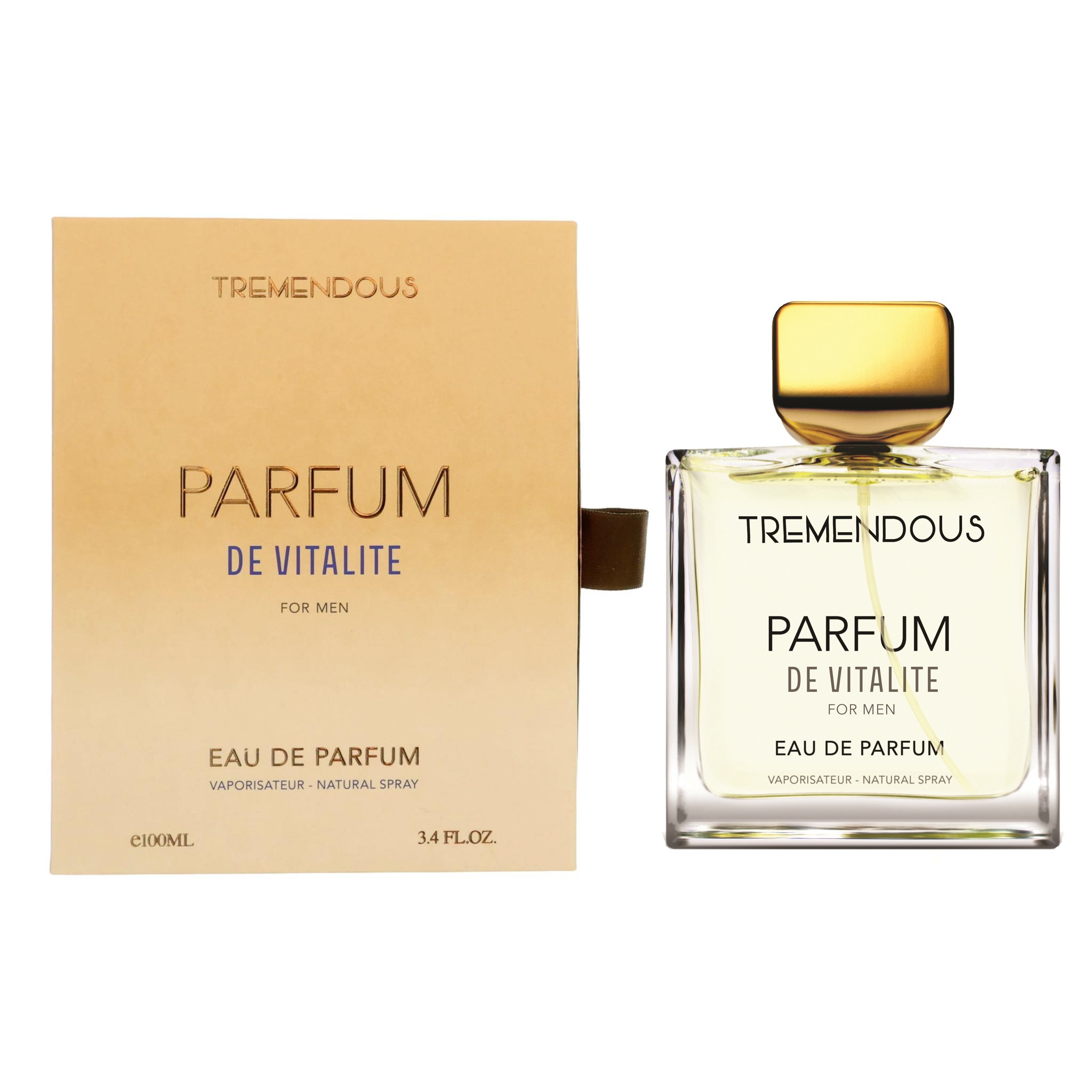 Parfum De Vitalite by Tremendous Parfums, 3.4 oz Eau de Parfum Spray for Men