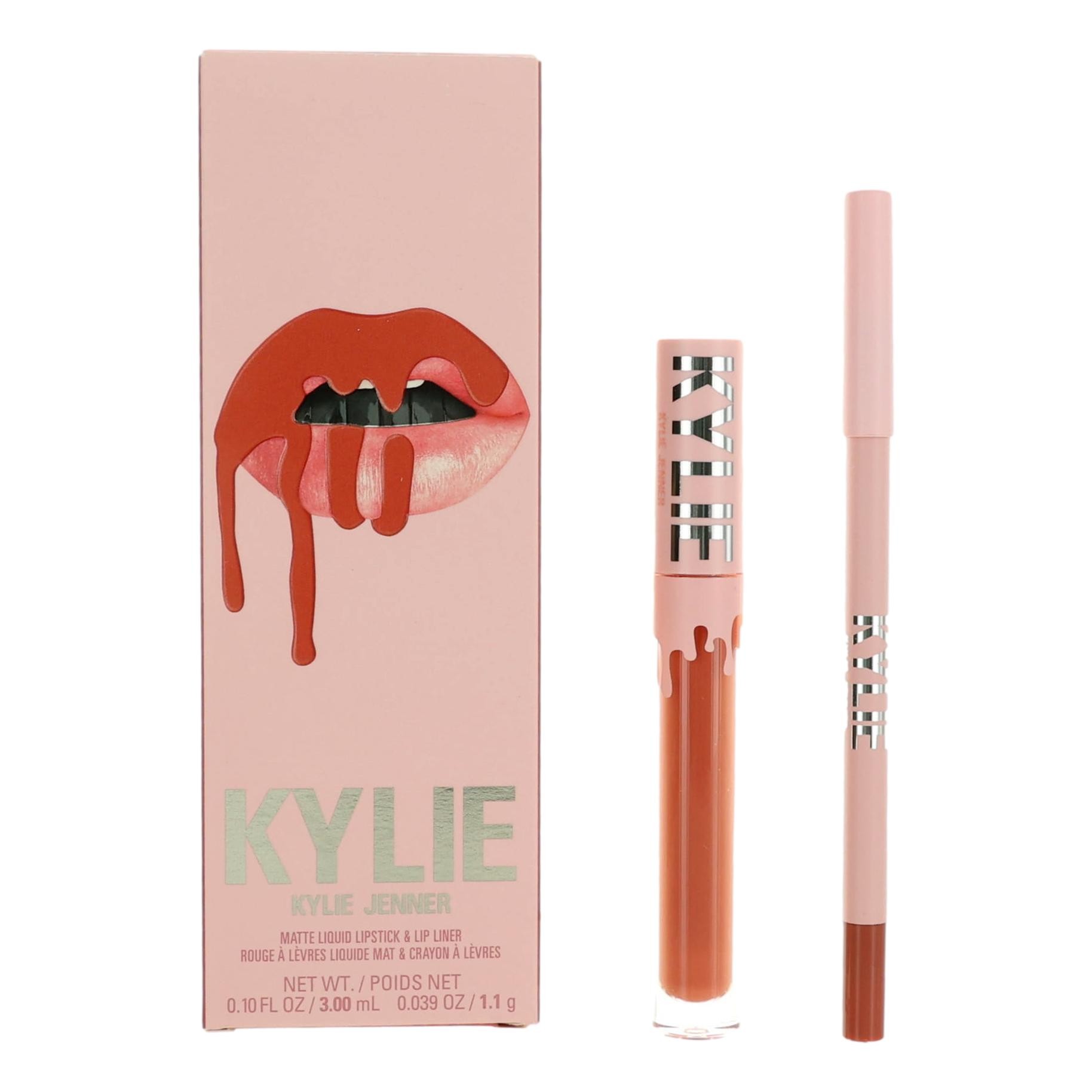 Kylie Matte Liquid Lipstick & Lip Liner by Kylie Jenner, Lip Kit - Snow Way Bae