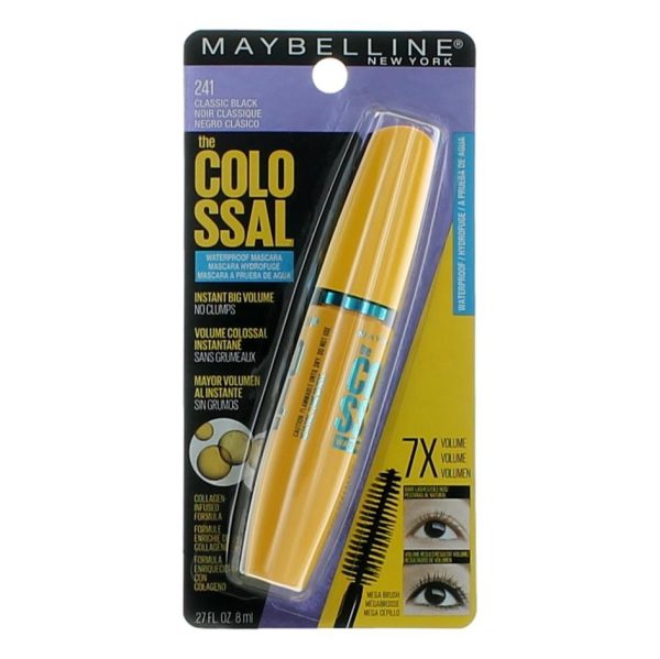 Maybelline The Colossal Waterproof Mascara by Maybelline, 0.27 oz Mascara - 241 Classic Black