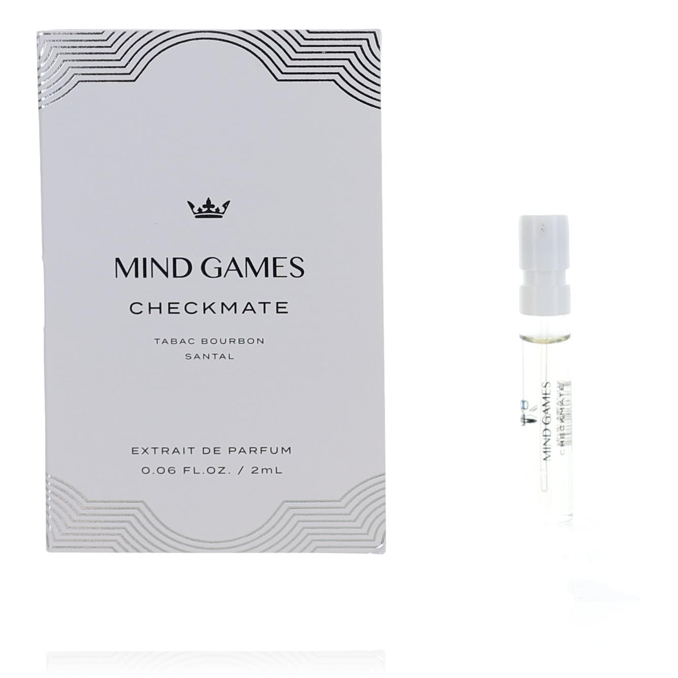 Checkmate Silver King by Mind Games, 0.06 oz Extrait De Parfum for Unisex Sample