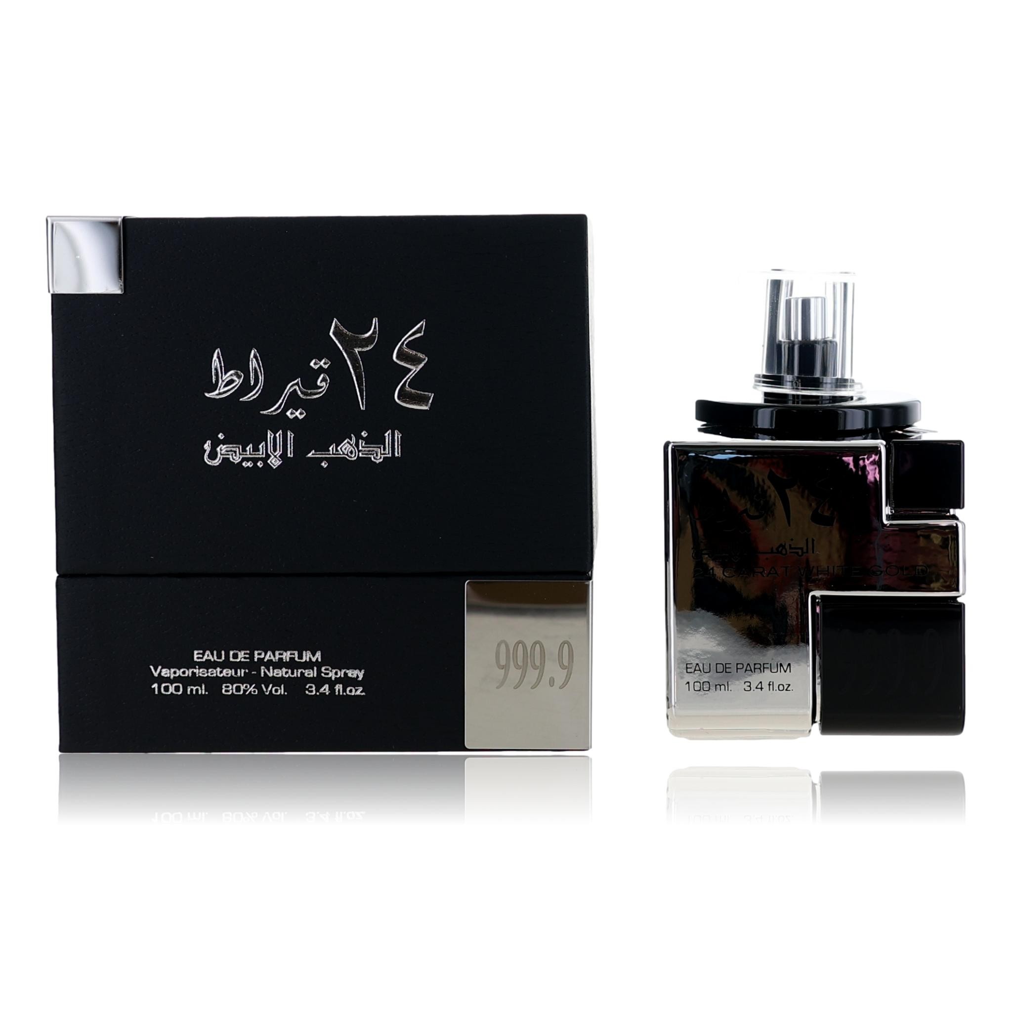 24 Carat White Gold by Lattafa, 3.4 oz Eau de Parfum Spray for Unisex