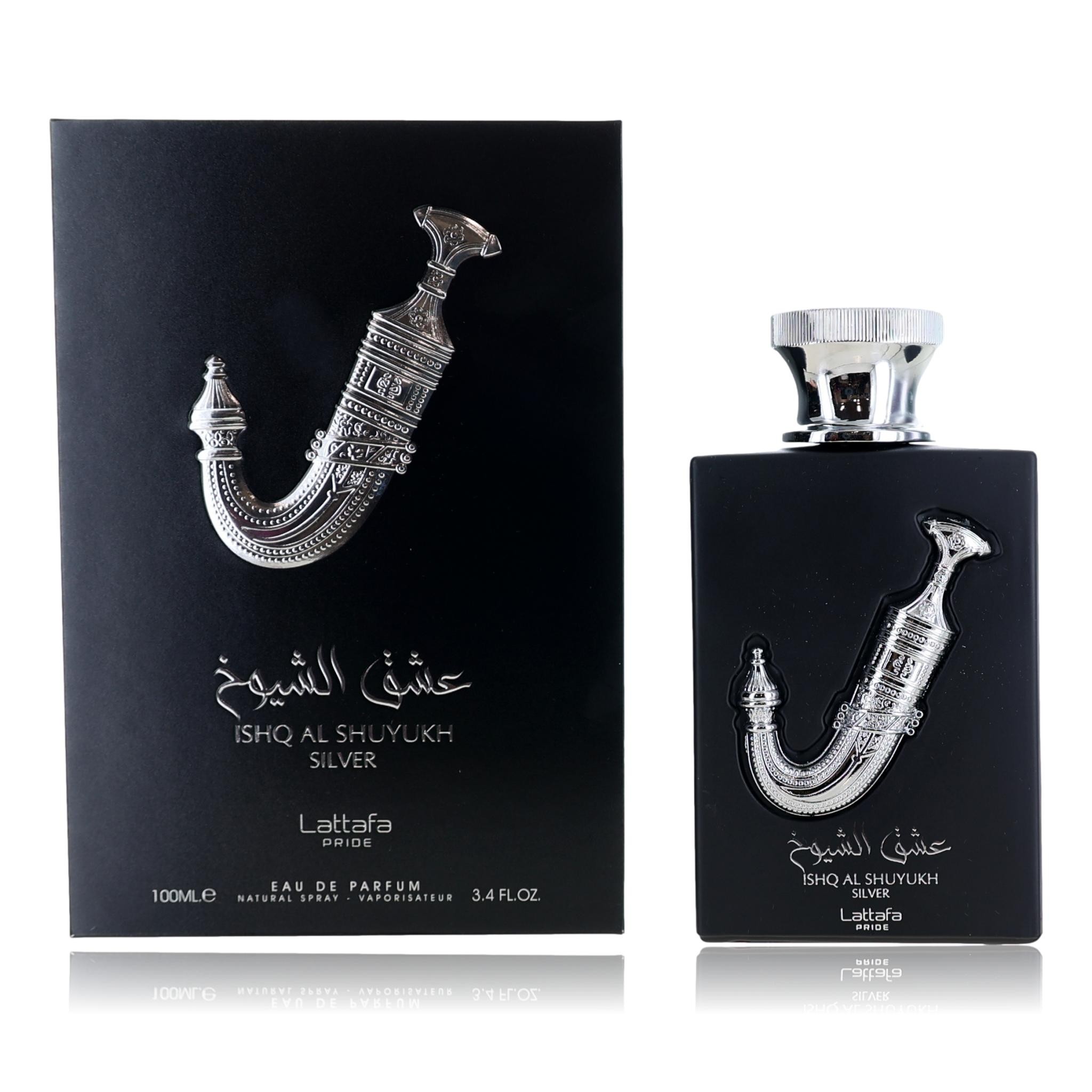 Ishq Al Shuyukh Silver by Lattafa, 3.4 oz Eau de Parfum Spray for Unisex