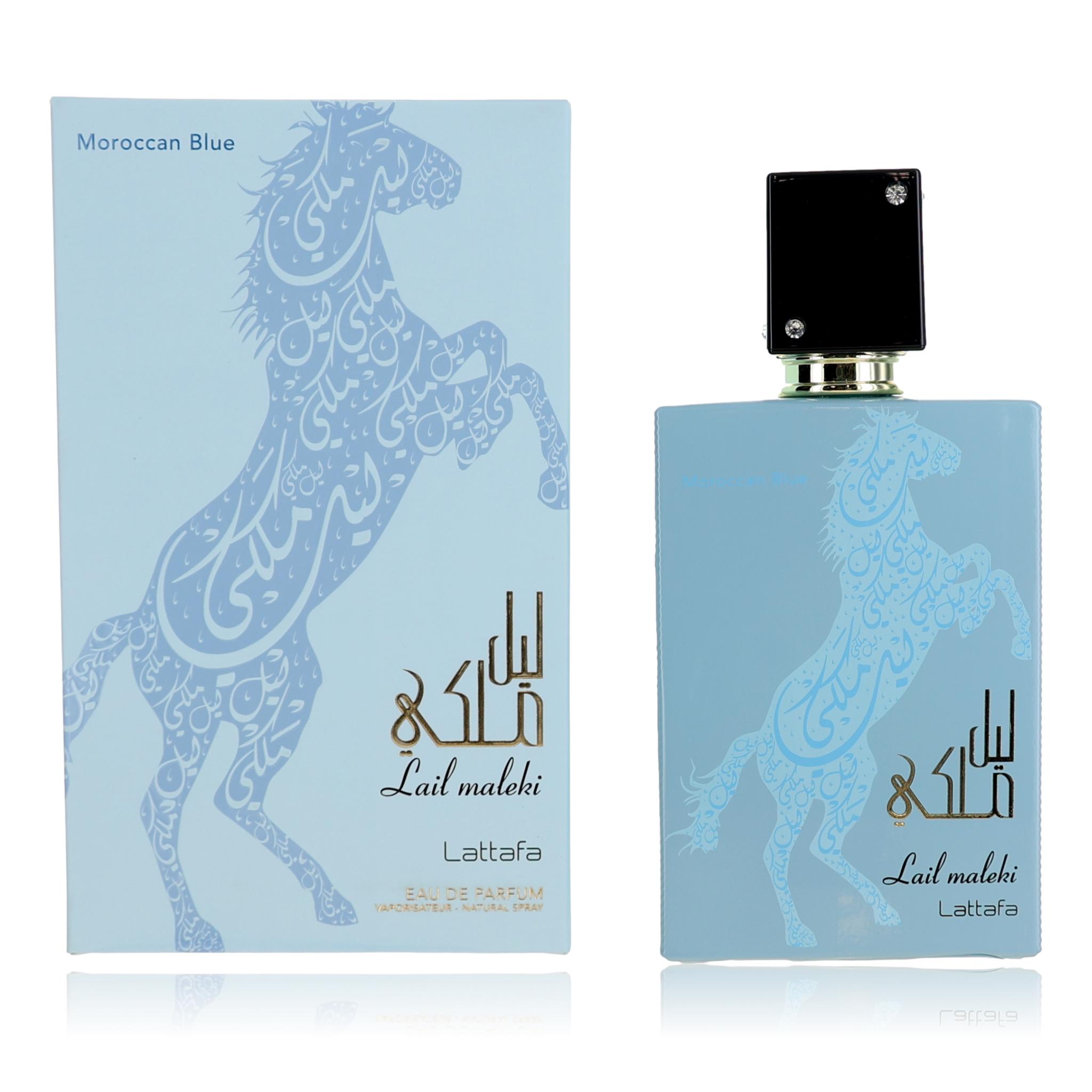 Lail Maleki Moroccan Blue by Lattafa, 3.4 oz Eau De Parfum Spray for Men