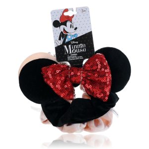 Minnie Mouse Hair Scrunchies by Disney, 2 Pack for Kids